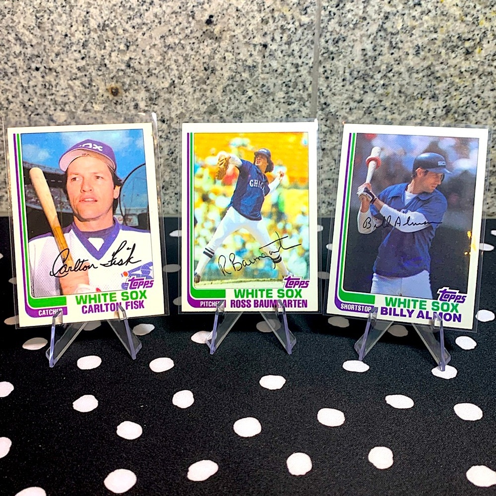 1982 Topps White Sox Carlton Fisk Baumgarten Almon Nice Cards!!